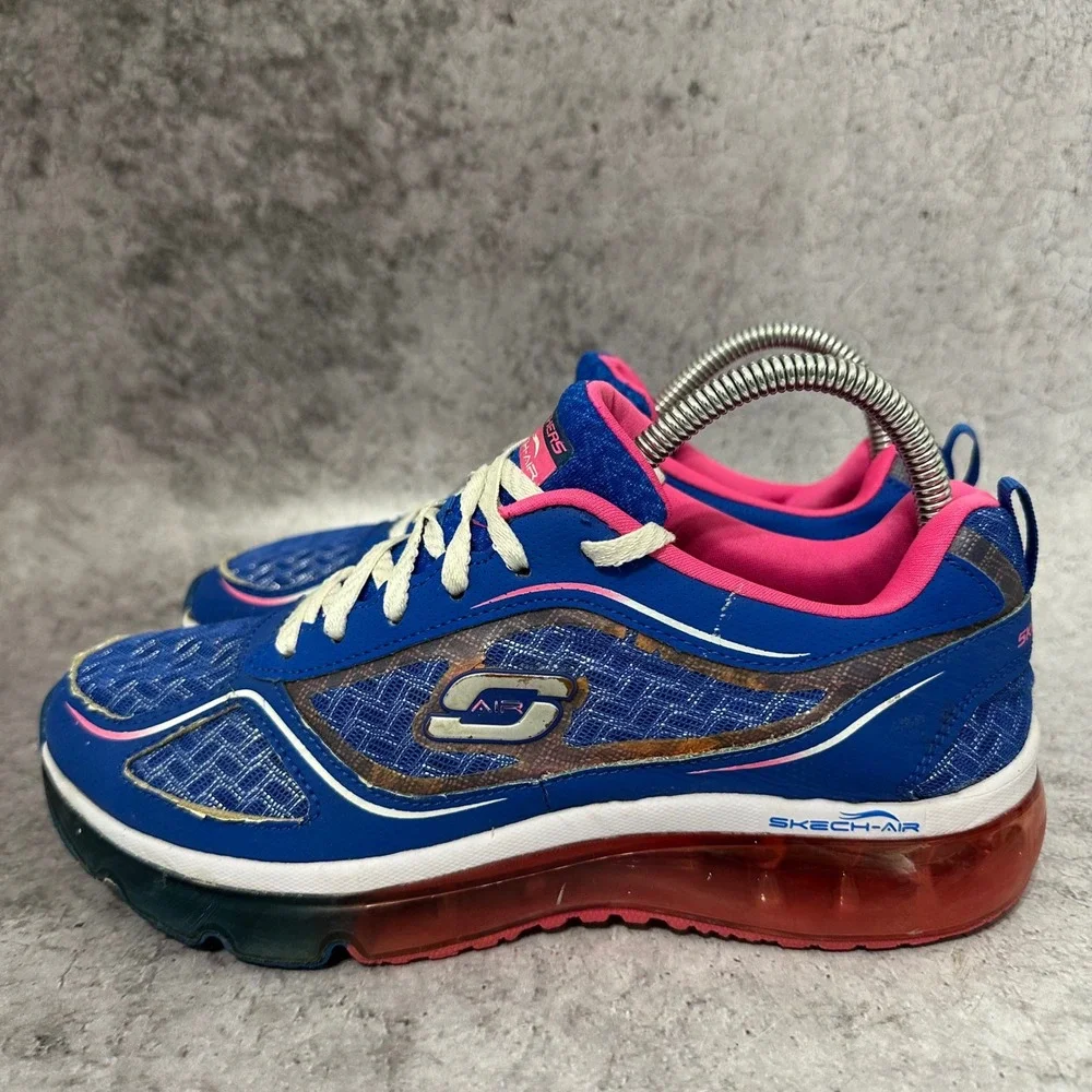 Skechers Skech-Air Supreme Sneakers Women 8.5 Blue Pink Walking Shoes